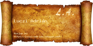 Luczi Adrián névjegykártya